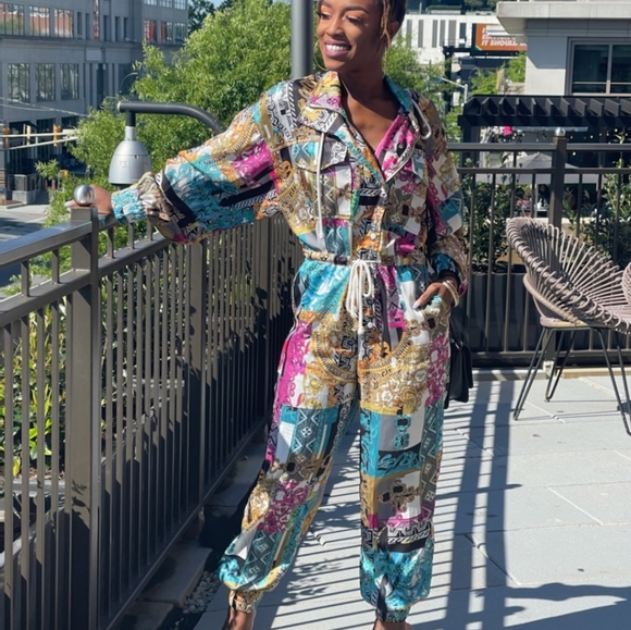 Royalty - Print Jumpsuit (CLOSEOUT ITEM) - Picture 3 of 6